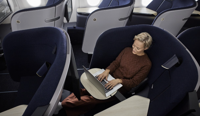 Finnair talks up new “Nordic design language” business section