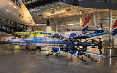 Boeing cargo drone dressed as Star Wars X-wing lands at National Air and Space Museum